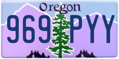 OR license plate 969PYY