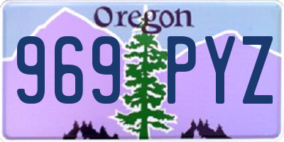 OR license plate 969PYZ