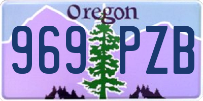 OR license plate 969PZB