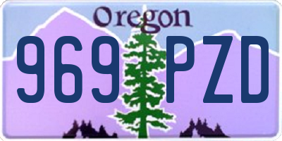 OR license plate 969PZD
