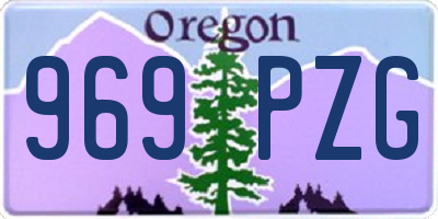 OR license plate 969PZG