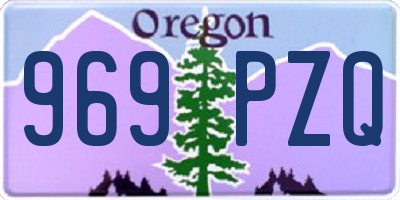 OR license plate 969PZQ