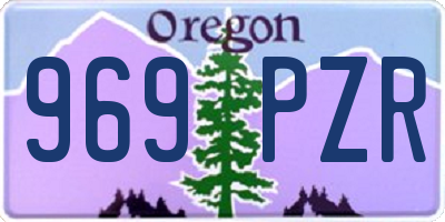 OR license plate 969PZR
