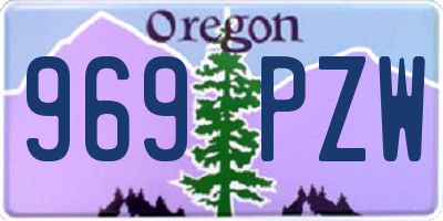OR license plate 969PZW
