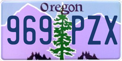 OR license plate 969PZX