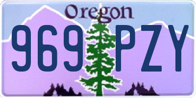 OR license plate 969PZY