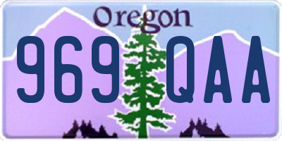 OR license plate 969QAA