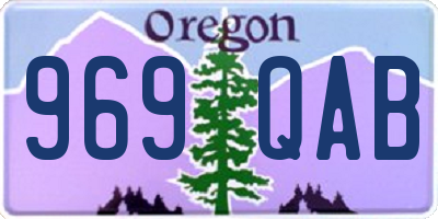OR license plate 969QAB