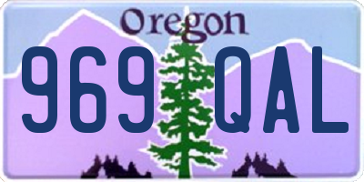 OR license plate 969QAL
