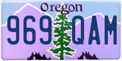 OR license plate 969QAM