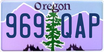 OR license plate 969QAP