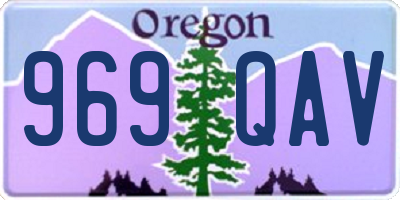 OR license plate 969QAV