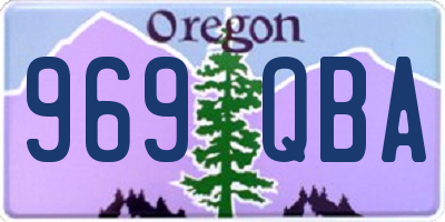 OR license plate 969QBA
