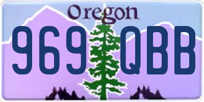 OR license plate 969QBB