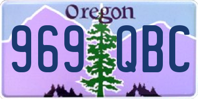 OR license plate 969QBC