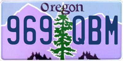 OR license plate 969QBM