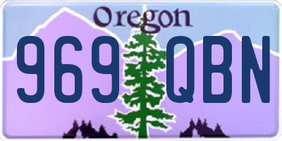 OR license plate 969QBN