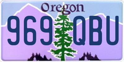 OR license plate 969QBU