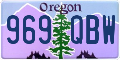 OR license plate 969QBW