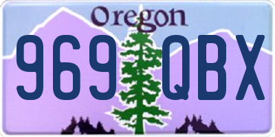 OR license plate 969QBX