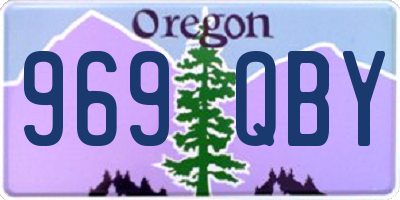 OR license plate 969QBY
