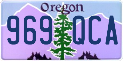 OR license plate 969QCA