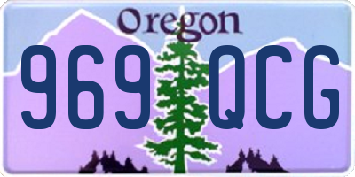 OR license plate 969QCG