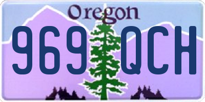 OR license plate 969QCH