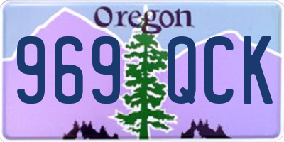 OR license plate 969QCK