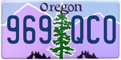 OR license plate 969QCO
