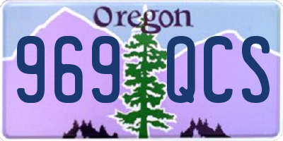 OR license plate 969QCS