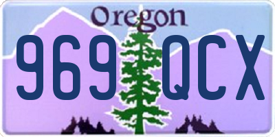 OR license plate 969QCX