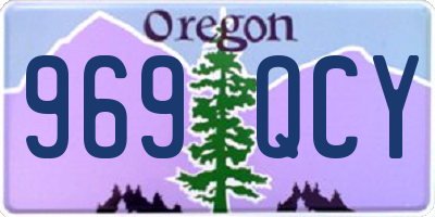 OR license plate 969QCY