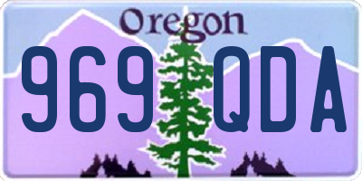 OR license plate 969QDA