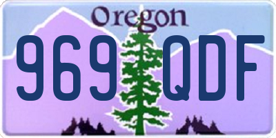 OR license plate 969QDF