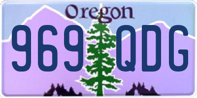 OR license plate 969QDG