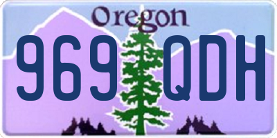 OR license plate 969QDH
