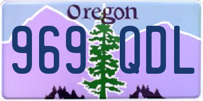 OR license plate 969QDL