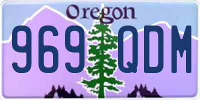 OR license plate 969QDM