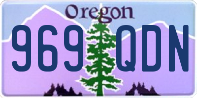 OR license plate 969QDN