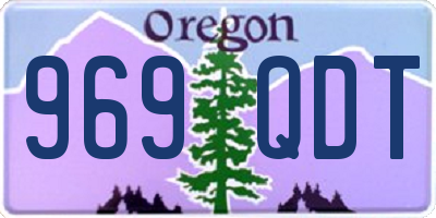 OR license plate 969QDT