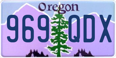 OR license plate 969QDX