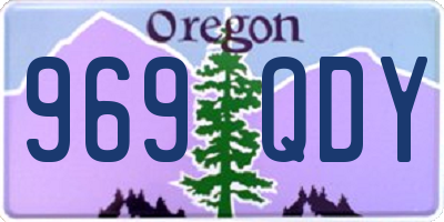 OR license plate 969QDY