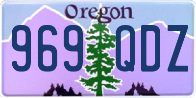 OR license plate 969QDZ