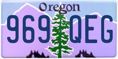 OR license plate 969QEG