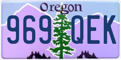 OR license plate 969QEK