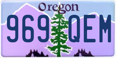 OR license plate 969QEM