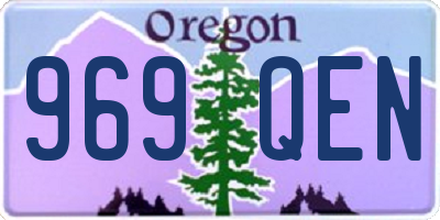 OR license plate 969QEN