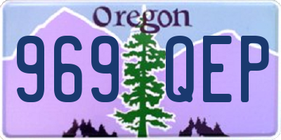 OR license plate 969QEP