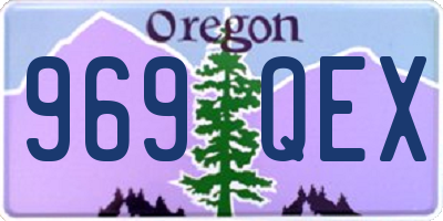 OR license plate 969QEX